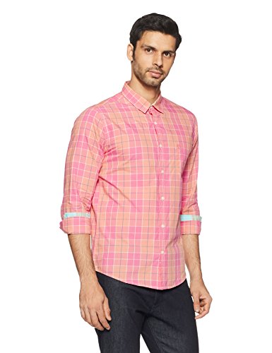 united colors of benetton men's checkered casual shirt