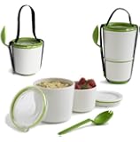 Black+Blum Lunch Pot - Lunch Box Gr&uuml;n/Weiss - Essensbeh&auml;lter