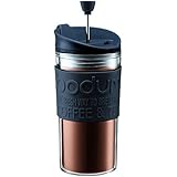 Bodum Travel Press Set - Taza con émbolo y tapa extra, 0,35 l, color negro