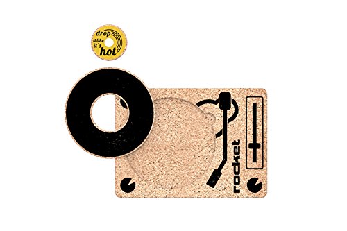 Rocket DJ Trivet Topfuntersetzer, Kork, mehrfarbig, 39.5 x 1 x 24 cm - 4