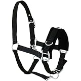 JF-Reitsport Kappzaum Nylon Halfter mit Kappzaum Pony schwarz, Black, Pony, AHA-08-04-02