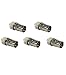 Produktbild COM-FOUR® TV Antennen Koax Metall Adapter Schraubanschluss (Buchse - Silberfarben - 5 Stück)