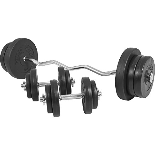 Gorilla Sports Sz Curlset Hantelset 70kg Kunststoff für Fitness Kraftsport Krafttraining Bodybuilding
