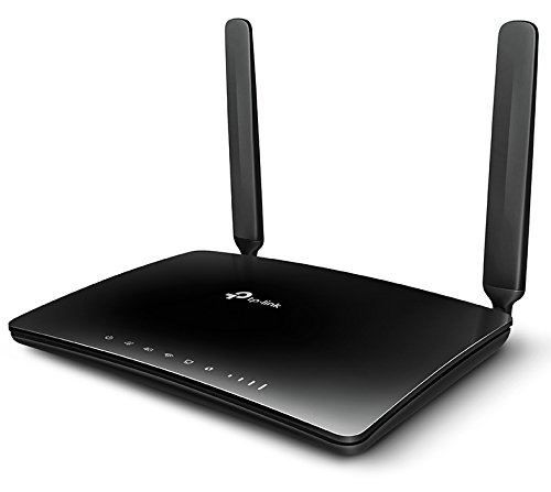 TP-LINK Archer MR200 - Router inalámbrico de dual band AC750 4G LTE (150 Mbps, sin configuración, WPS, 1 ranura para tarjeta SIM, 3 antenas WiFi internas y 2 antenas 4G LTE externas desmontables)