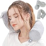 Lucear Memory Foam Leichte Schlafkissen waschbarer Flugzeug Halsstütze Kopfstütze Reise-Nackenkissen mit Schlafmaske, Ohrstöpseln Und Tragetasche (grau) Lucear Memory Foam Leichte Schlafkissen waschbarer Flugzeug Halsstütze Kopfstütze Reise-Nackenkissen mit Schlafmaske, Ohrstöpseln Und Tragetasche (grau)