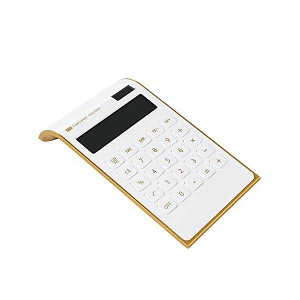 Mavis's Diary Desktop Calculator Solar Calculator, with Cute Gold Reindeer Brooch Pin - Image 7