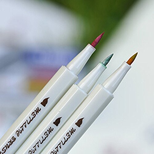 Butterme 2016 Neue Ankunft Weiche Rückkehrkurve Punkt Metallic Marker Pens, Set von 10 Farben, für die Karte, DIY Fotoalbum , Graffiti, Künstler Zeichnung, Gebrauch auf irgendeiner Oberfläche-Papier, Glas, Kunststoff, Keramik, Hochzeit Handwerk - 5