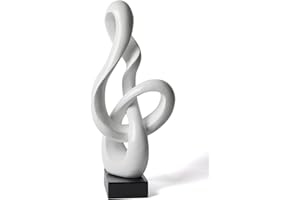 NENBOLEC Musical Decorativa Figura Piano Escultura Regalo Música Figure Modern Estatua Interior Salon Arte Resina Decoración del Hogar Bianco 57cm