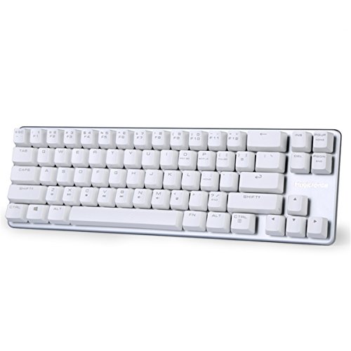 30% de descuento Teclado De Juego Mecánico Mini Outemu Interruptor Marrón 68 Teclas (60%) Teclado De Juego Con Cable - Plata Blanca Magicforce De Qisan