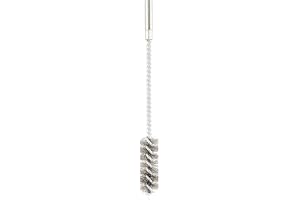 kwb Rundborste/cylindrisk borste fin, korrugerad, ståltråd, Ø 38 mm för metall och sten, stålborste för borrmaskin inkl. 8 mm rund axel, rörborste för vattenkokare/värmare, 1 st
