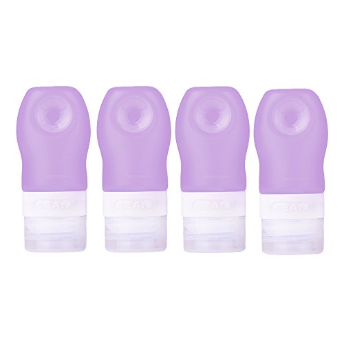 Preisvergleich Produktbild sanqi Reiseflaschen aus Silikon, nachfüllbar und nachfüllbar, nachfüllbare Behälter für kosmetische Shampoos oder flüssige Shampoos, Conditioner, Lotionen, Toilettenartikel