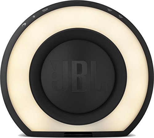 JBL Horizon BLK Radiosveglia FM Doppia, Wireless, Bluetooth con Ricarica Mediante Dock USB e Luce LED Ambiente, Sveglia Sunrise, Compatibile con Smartphone, Tablet e Dispositivi MP3, Nero