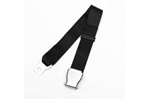 DHKFXKT Airplane Seat Belt Extender, 1 Pieces Universal Adjustable Aircraft Safety Belt Parts, Airport Essentials, for Pregnant Woman or Fat Man, 8-32 inches Adjustable, black