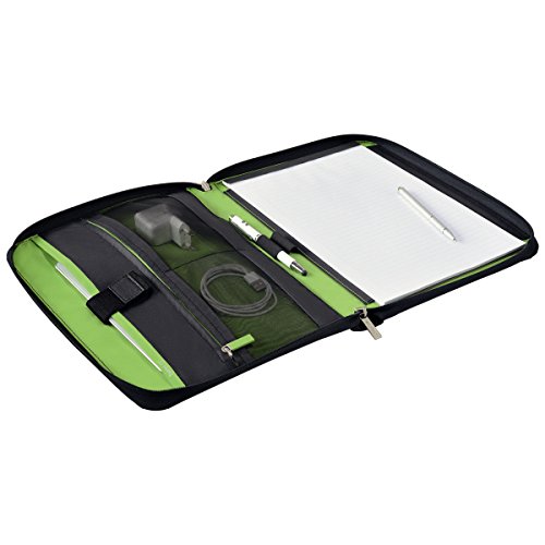Leitz  Organisationsmappe f  r 10 Zoll Tablet  A4 Notizblock oder Notizbuch  Smart Traveller  Polyester Metall  Complete  Schwarz  62250095