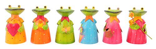 Zaunhocker Frosch Garten-Deko Metall bemalt verschieden Motive Preis für 1 Stück
