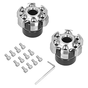 Wheel Axle Sliders, Sturdy Heavy Duty CNC Aluminium Alloy High Strength Universal Wheel Axle Protector for Bikes for Motorcycles(Silver)