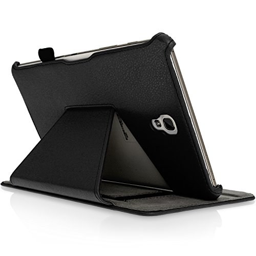 igadgitz Schwarz PU Ledertasche Hülle Cover für Samsung Galaxy Tab S 8.4″ SM-T700 mit Multi-Winkel Betrachtungs + Auto Sleep/Wake + Handschlaufe + Displayschutzfolie - 6