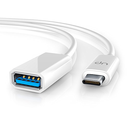 CSL - USB Typ C zu USB Typ A Adapter | 15cm Kabellänge | für USB Type-C Geräte wie Apple MacBook, ChromeBook Pixel, Nexus 5X, Nexus 6P, Lumia 950 / 950XL, Nokia N1 und weitere | weiß