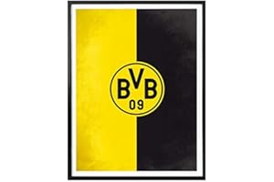K&L Wall Art Poster BVB 09 Logo Gelb Schwarz Dortmund Fan Fußball Bundesliga Verein Sport 40x50cm