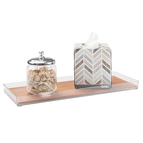 InterDesign 86142EU Formbu Waschtisch-Ablage, Spülkastenablage, durchsichtig / Bambus - 3