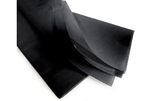 GOOD STUFF Lot de 10 feuilles de papier de soie noir – Dimensions 66 cm x 50,8 cm – Parfait pour les emballages cadeaux, le bricolage et l'artisanat (Noir)