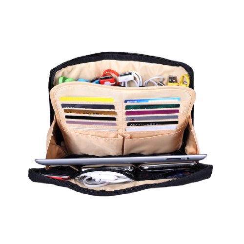 BUBM Tragbare Faltbare Universale Tragetasche für Elektronisches Digitales Zubehör Reiseorganisator für Ipad und Kabel (Lila) - 5