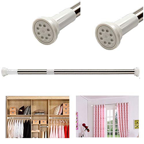Preisvergleich Produktbild Ausziehbare Duschvorhang-Spannschiene, 304 Edelstahl-Badewanne, Badezimmereinrichtung, Keine Werkzeuge Erforderlich