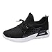 Produktbild Trada Laufschuhe, Frauen Stretch Stoff Einfarbig Kreuz Gebunden Freizeitschuhe Laufschuhe Turnschuhe Luftkissen Sneaker Bequeme Straßenlaufschuhe Sportschuhe Leichte (36, Schwarz)