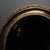 Ovaler Spiegel LEILA 37x47cm barock gold Wandspiegel Holzrahmen Flurspiegel - 3