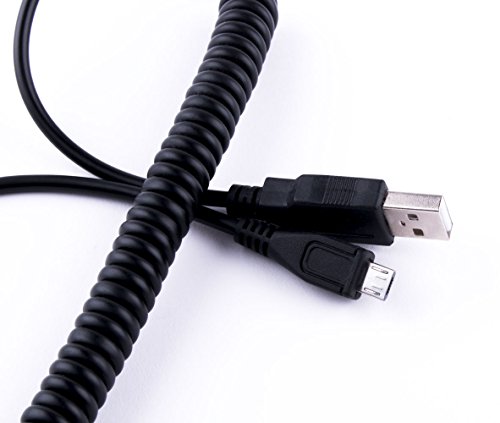 BA5I5 USB Spiral-Datenkabel bis max. 140 cm für Samsung SM-A500F Galaxy A5