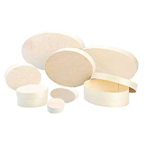 RAYHER 62390000 Spanschachtel oval, FSC mix Credit, 20 x 12 cm