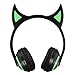 Produktbild UMCCC Leuchtende Kopfhörer, kabelloses Headset mit Mikrofon LED-Licht Cosplay Fantasy Faltbare Over-Ear-Gaming-Headsets für iPhone iPod PC Laptop TV Mp3 Gaming,3
