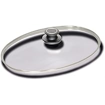 STONELINE XXL vis- en schnitzelpan, 35,2 x 24,3 cm, met glazen deksel, geschikt voor inductiekookplaten, gegoten aluminium, antiaanbaklaag met echte steendeeltjes, grijs