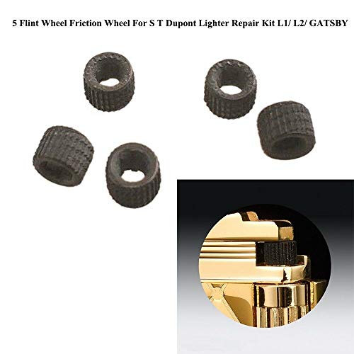 BAAQII 5 pcs Flint Wheel Roue de Friction pour kit de réparation Briquet L T/Dupont L1 / L2 / Gatsby