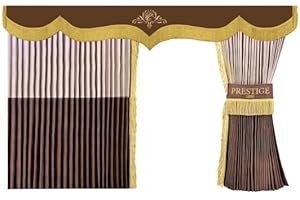 Rideaux plissés Prestige Line TIR/Truck pour vitres + Volant, (Mercedes, Man, DAF, Scania, IVECO, Volvo, Renault, Ford) Couleur - Brown