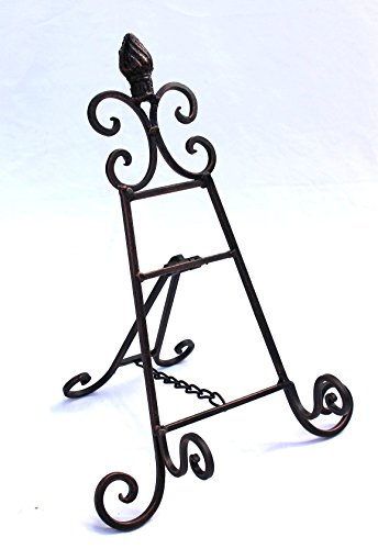 DanDiBo Mini-Staffelei aus Metall Kochbuchständer 101836 Kochbuchhalter 36 cm antik - 7