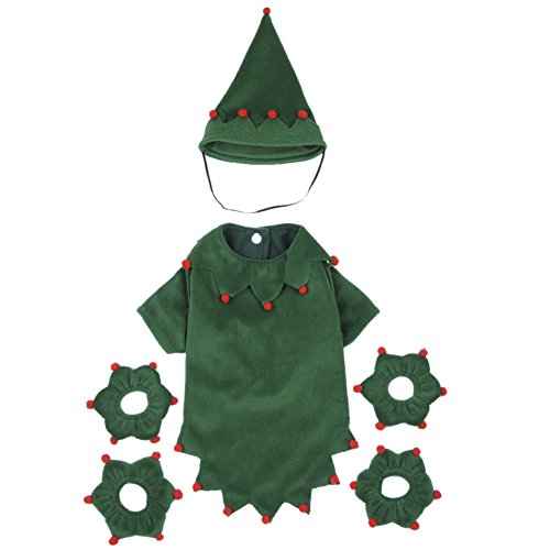 Samber-Puppy-Dog-Christmas-Elves-Costume-Lovely-Green-Pet-Dog-Clothes-With-Hat