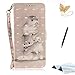 Produktbild Redmi Note 5 Pro Handyhülle,Redmi Note 5 Pro Hülle,TOUCASA Brieftasche flip PU leder Kartenfächer 3D Glitter Surface Hidden Magnetic Closure Life Time Warranty für Redmi Note 5 Pro(Baby Hamster)