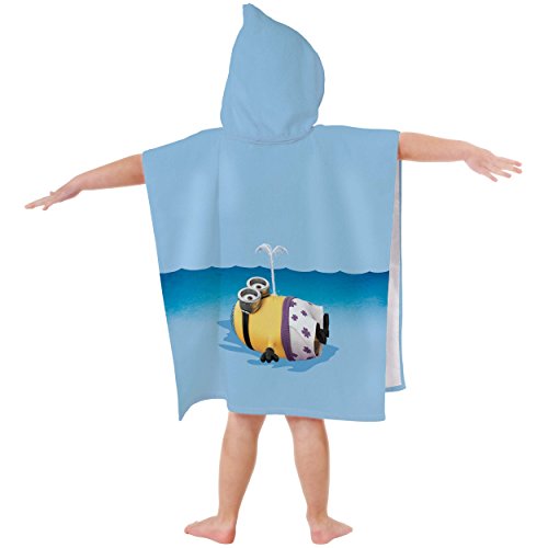 Minions 042438 Badeponcho Phil, Baumwolle velours, 60 x 120 cm - 2