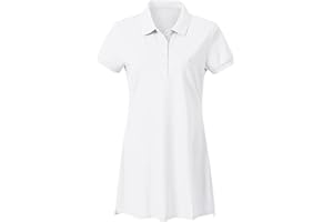 JINSHI Women's Polo Dress Short Sleeve Cotton Casual Sports Golf Tennis Dresses