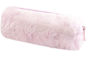 Oneyijun Estuche Escolar para Lápices de Felpa - Bolsa de Felpa Multiusos para Niños Adolescentes Colegio Maquillaje Accesorios Organizador para Bolígrafos Cosméticos Monedero (Rosa)