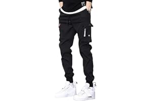 ORANDESIGNE Homme Pantalon Cargo Casual Pantalon Survêtement Pantalon Hip Hop Pantalon de Travail Streetwear Tactique