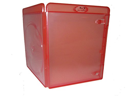 Amaray Blu Ray Hülle 11 mm Rot-Transparen für 1 Bluray,DVD Disc 8 Hüllen Neuware - 2