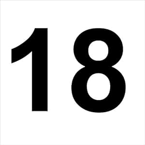 3 times number 18 high quality adhesive black waterproof 10 cm high