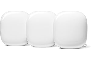 Google Wifi Pro – Wi-Fi 6E Reliable home system with fast speed and whole-home coverage Mesh router snow, 3-Pk