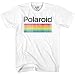 Produktbild Polaroid Herren Classic Logo Vintage Style Rainbow T-Shirt, weiß, Groß