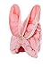 Moolecole Coral Fleece Absorbent Hair Dry Towel Bow-knot Shower Cap Hair Turban Quick Dry Hat Cap Pink