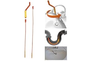 probeninmappx Drain Weasel Hair Anti-Clog-Werkzeug-Starter-Kit Flexibler Drain-Schlange-Clog-Zauberstab Perfekt für Duschwanne Badewanne WC-Haar Wiederverwendbarer Griff Spin Pipeline Baggerarbeiten