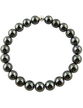 Power-Armband Hämatit magnetisch, Buddha-Armband, Edelstein Armband, Tikra, Arm Mala, Stretcharmband