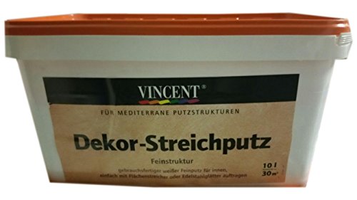 Preisvergleich Produktbild Vincent Dekor Streichputz Feinstruktur Weiß 10 liter